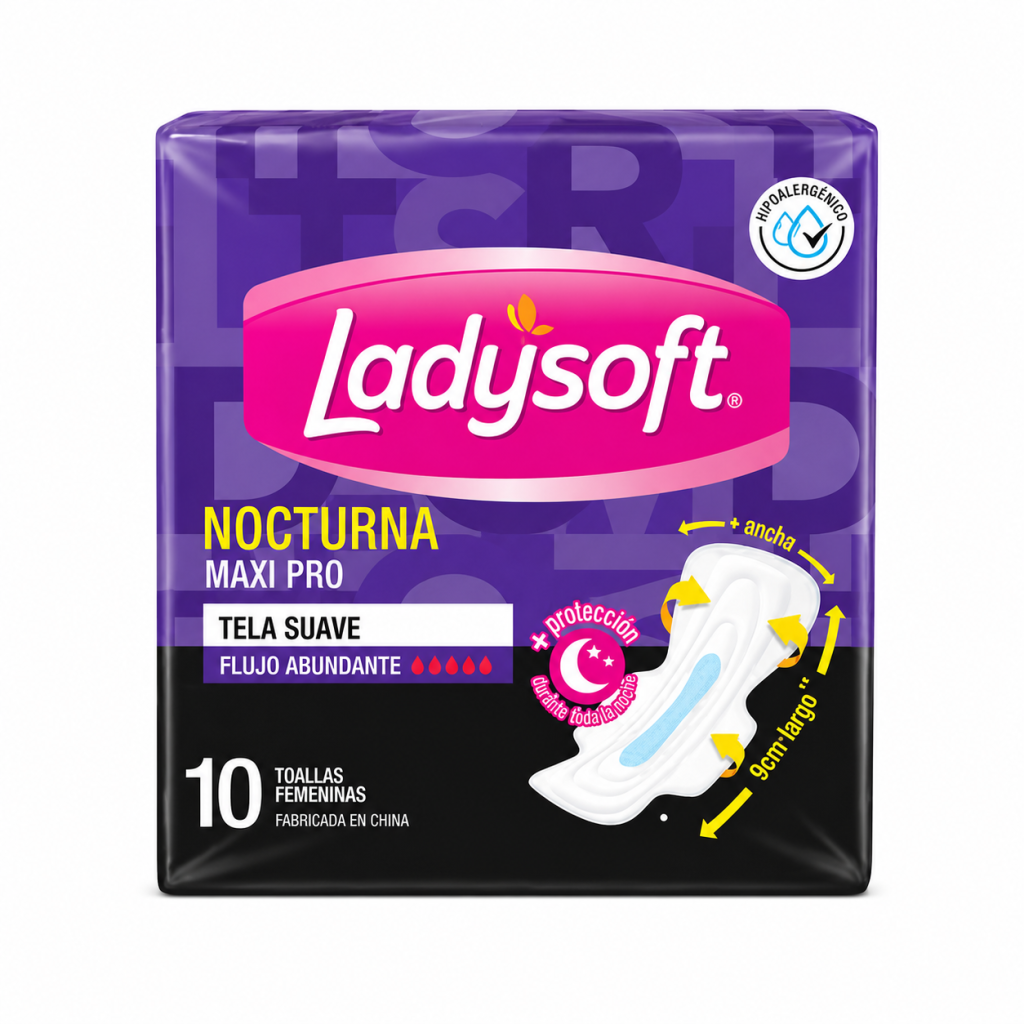 Toalla Femenina Ladysoft Nocturna Maxi Pro 10 un