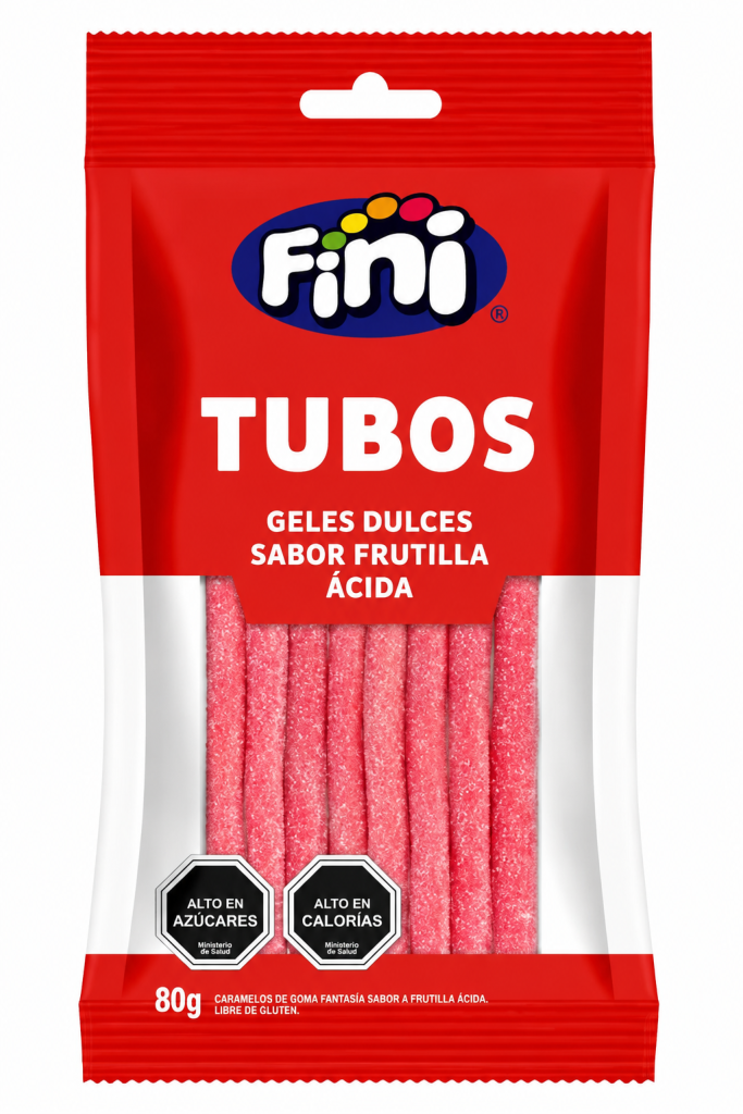 Tubos Fini Sabor Frutilla 80 G
