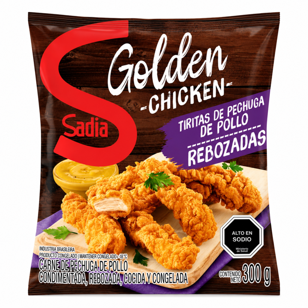 Tiritas de Pechuga de Pollo Rebozadas Sadia 300 Gr