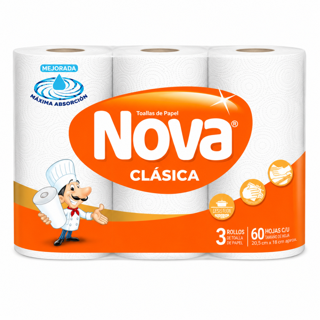 Toalla de Papel Nova Clasica 3 Unidades