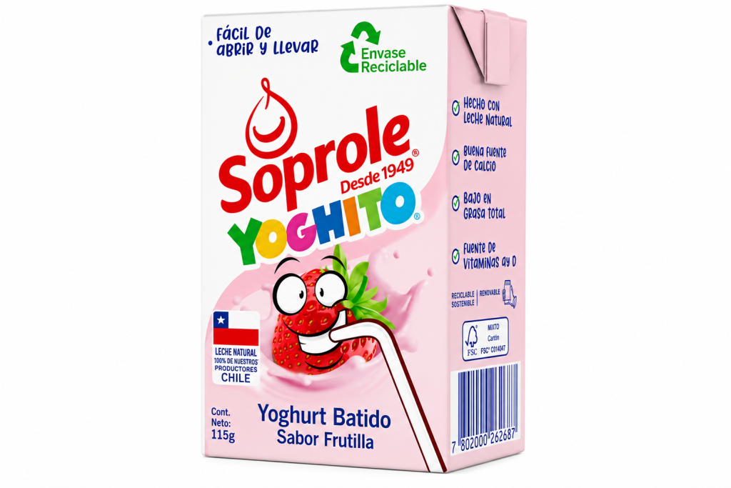Yogurt Batido Yoghito Soprole Frutilla 115 G